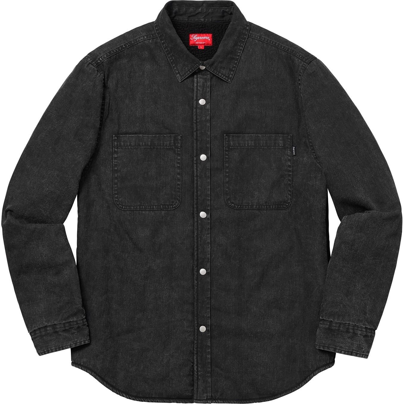 Sherpa Lined Denim Shirt view 14